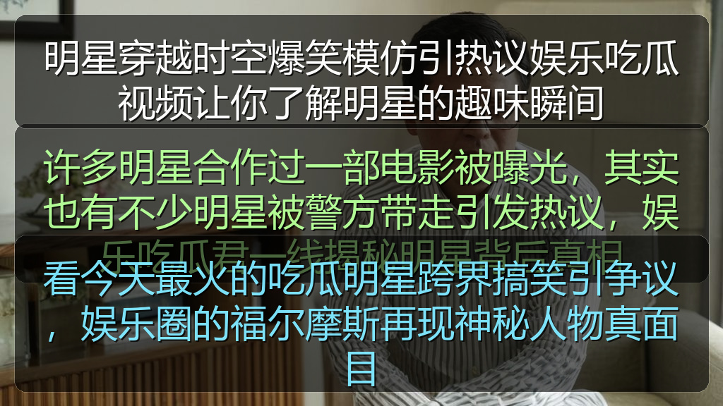看今天最火的吃瓜明星跨界搞笑引争议，娱乐圈的福尔摩斯再现神秘人物真面目